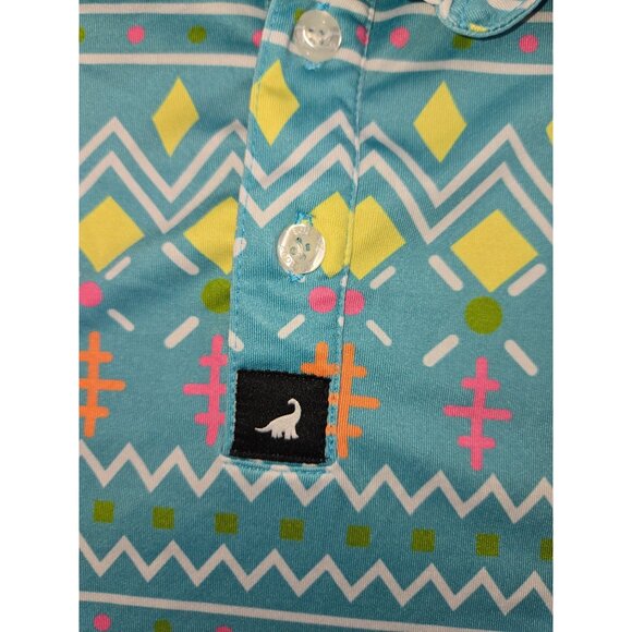 SurfCuz Mens XXXL Geometric Print Polo Shirt - Picture 7 of 9